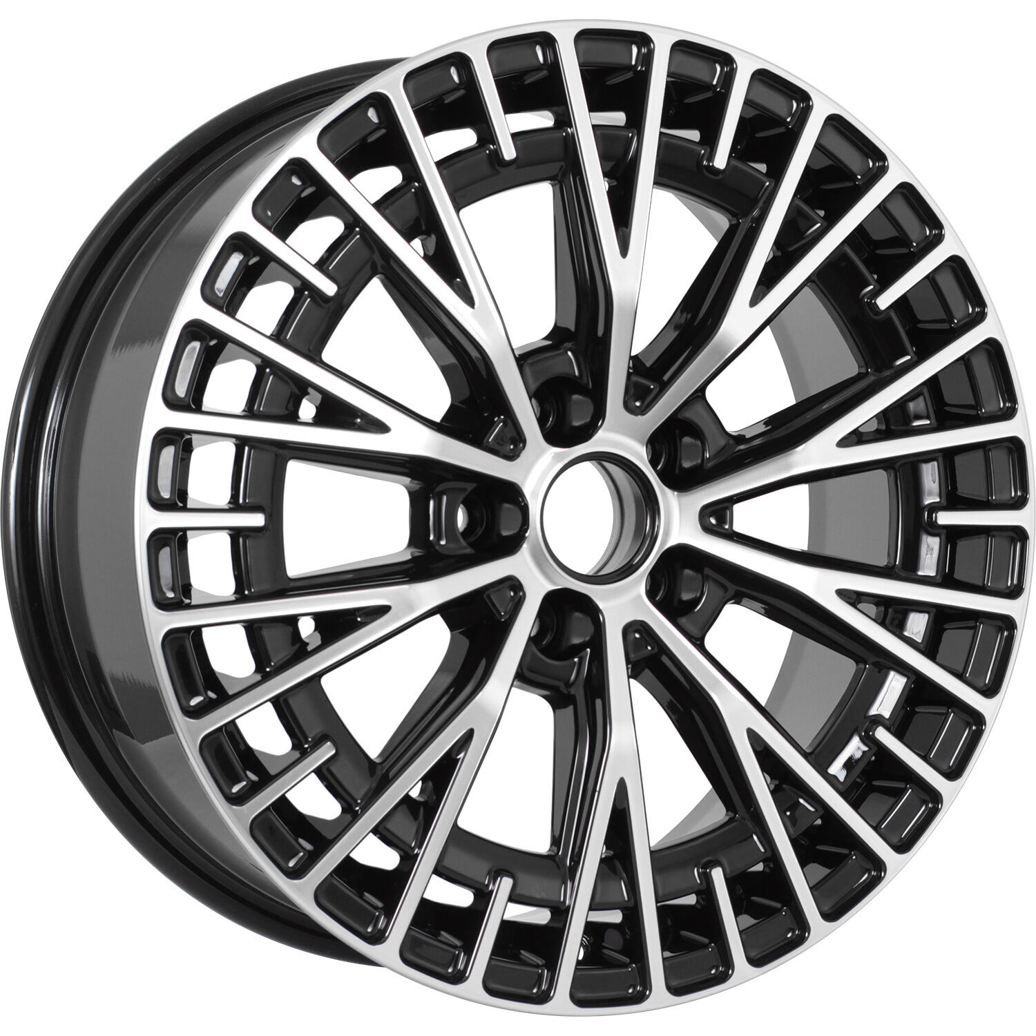 KDW KD1730 R17x7 5x114.3 ET48 CB67.1 Black_Front_Polished (Мятый обод)*