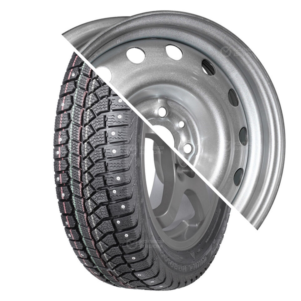 Trebl Brina Nordico (V-522) R14 185/60 82T шип () + 53B35B TREBL R14x5.5 4x98 ET35 CB58.6 Silver Brina Nordico (V-522) R14 185/60 82T шип + 53B35B TREBL R14x5.5 4x98 ET35 CB58.6 Silver