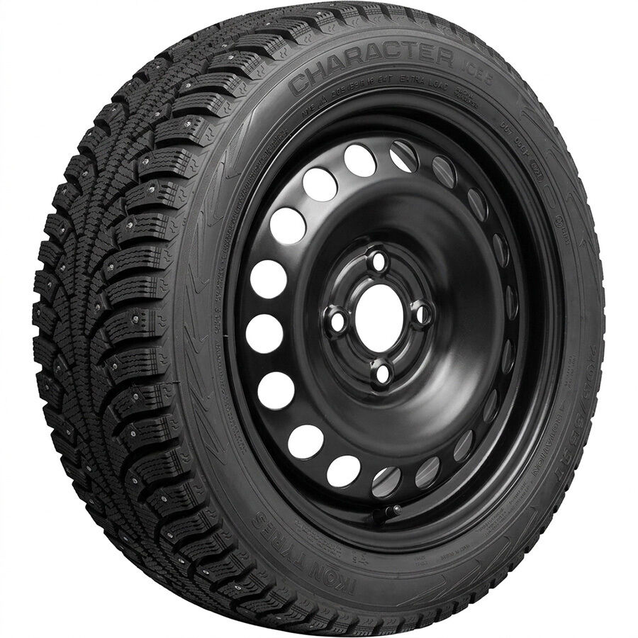 Character Ice 5 R15 185/65 92T шип XL + 64A50C TREBL R15x6 4x100 ET50 CB60.1 Black R15 185/65 92T шип XL + R15x6 4x100 ET50 CB60.1 Black