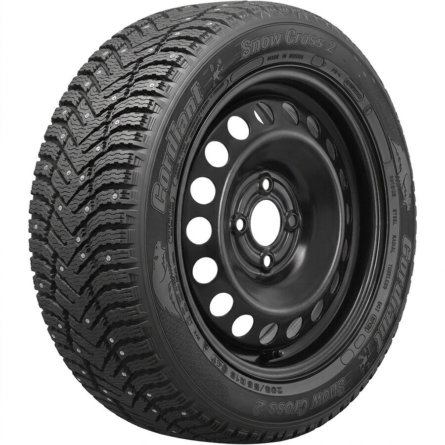 Snow Cross 2 R15 185/65 92T шип + 64A50C TREBL R15x6 4x100 ET50 CB60.1 Black R15 185/65 92T шип + R15x6 4x100 ET50 CB60.1 Black