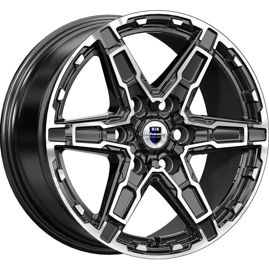 КиК Дистрикт R18x8 6x114.3 ET25 CB66.1 Almaz_black