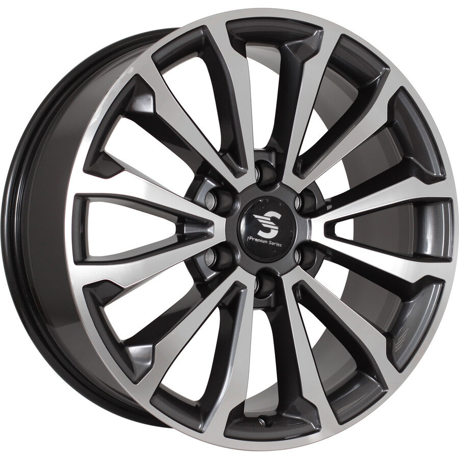 СКАД Premium Series КР006 (20_TANK 500) R20x8.5 6x139.7 ET33 CB100.1 Diamond_black_gris (Дефект ЛКП)*