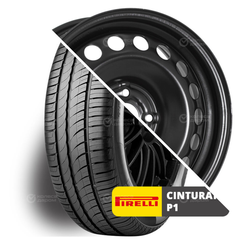 Trebl Cinturato P1 Verde R15 195/55 85H + X40021 TREBL R15x6 4x98 ET35 CB58.6 Black R15 195/55 85H + R15x6 4x98 ET35 CB58.6 Black
