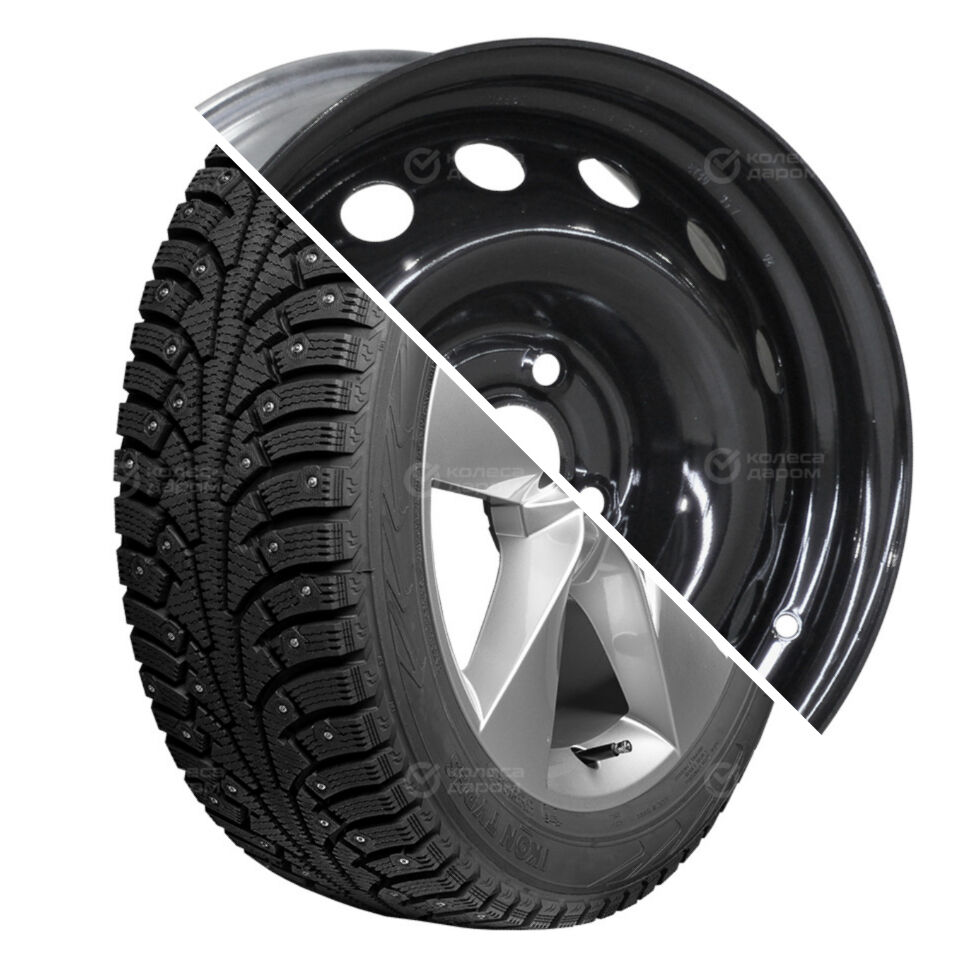 Trebl NORDMAN 5 R15 185/65 92T шип XL+8114 TREBL R15x6 4x100 ET48 CB54.1 Black R15 185/65 92T шип XL+R15x6 4x100 ET48 CB54.1 Black