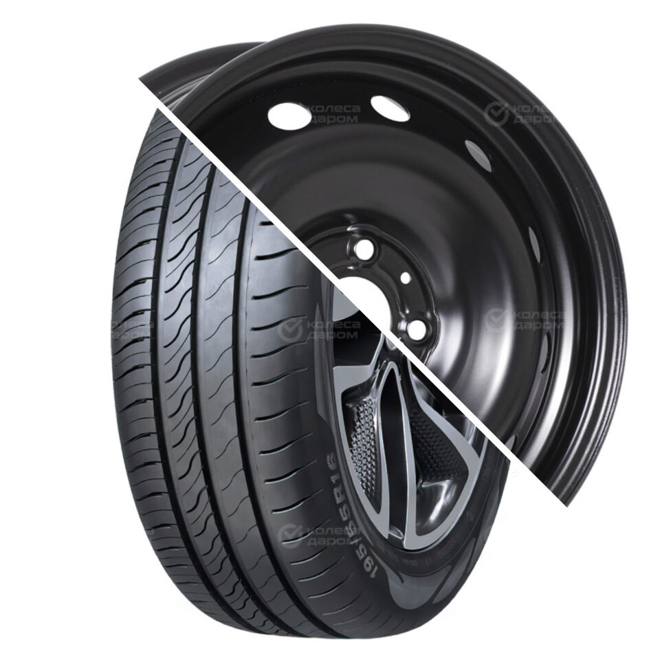 Viatti Strada 2 (V-134) R15 185/65 92V    () + 15009 R15x6 4x100 ET50 CB60.1 Black  Strada 2 (V-134) R15 185/65 92V     + 15009 R15x6 4x100 ET50 CB60.1 Black