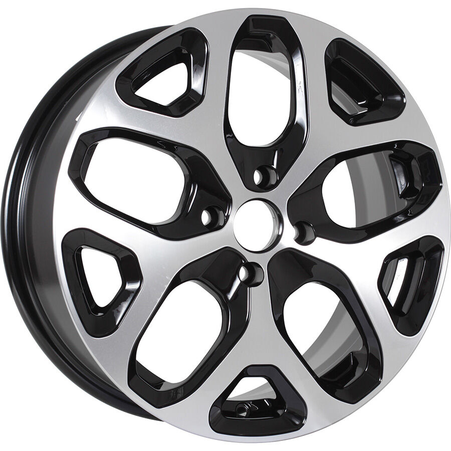 KDW KD1637 (ZV 16_Vesta) R16x6.5 4x100 ET50 CB60.1 Black_Front_Polished (Мятый обод)***