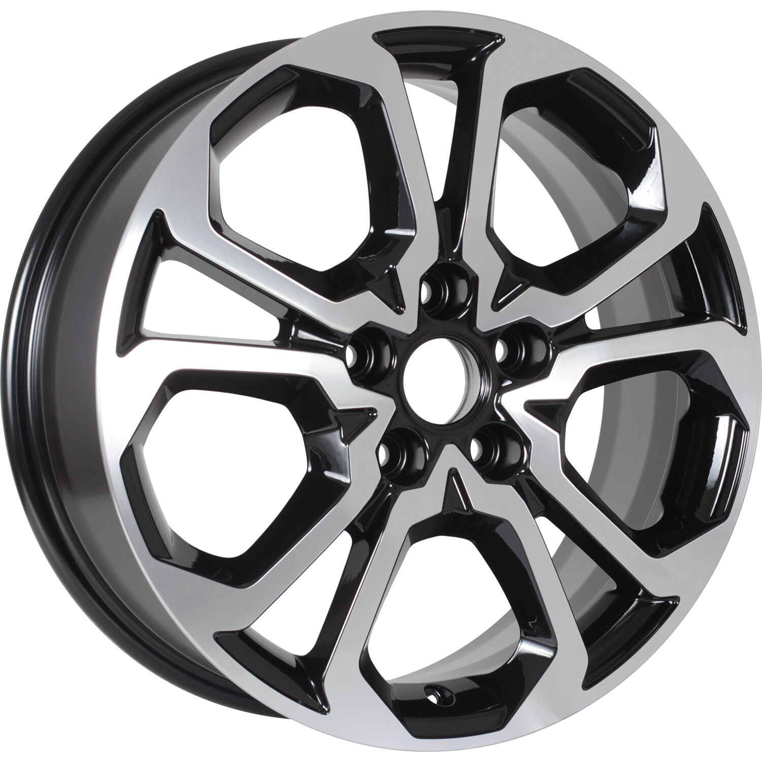 KDW KD1724 (17_Arkana) R17x6.5 5x114.3 ET50 CB66.1 Black_Front_Polished