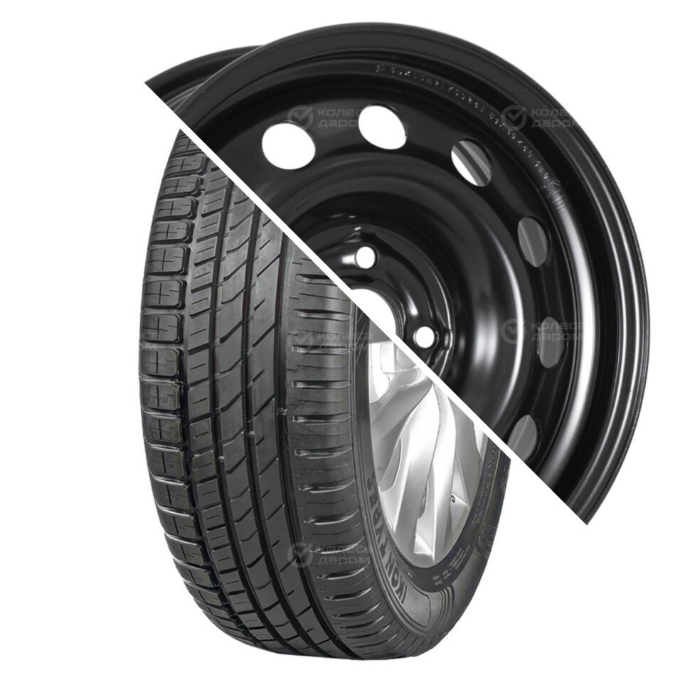 Ikon Character Eco (Nordman SX3) R15 195/65 91H + 64A40Z Евразиа ТАПО R15x6 4x100 ET40 CB56.5 Black R15 195/65 91H + R15x6 4x100 ET40 CB56.5 Black