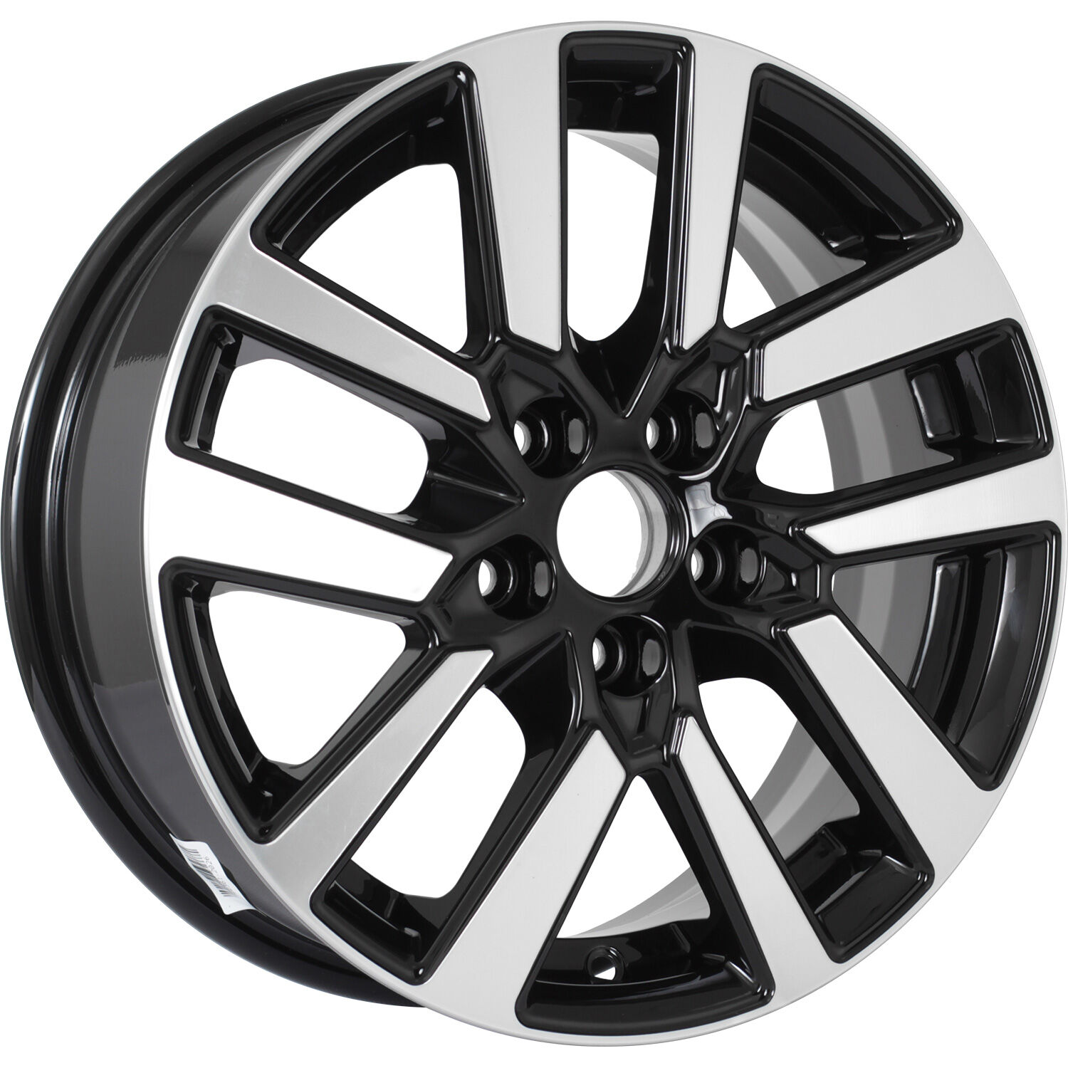 KDW KD1560 R15x6 5x100 ET38 CB57.1 Black_Front_Polished