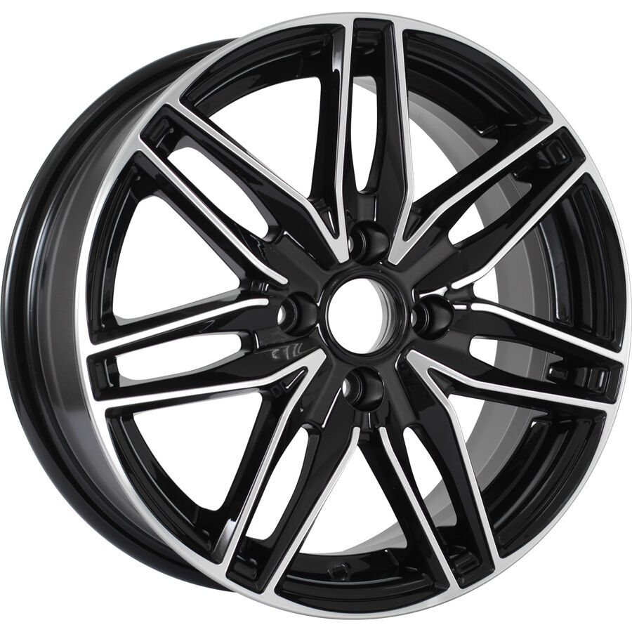 KDW KD1570 R15x6 4x100 ET40 CB60.1 Black_Front_Polished