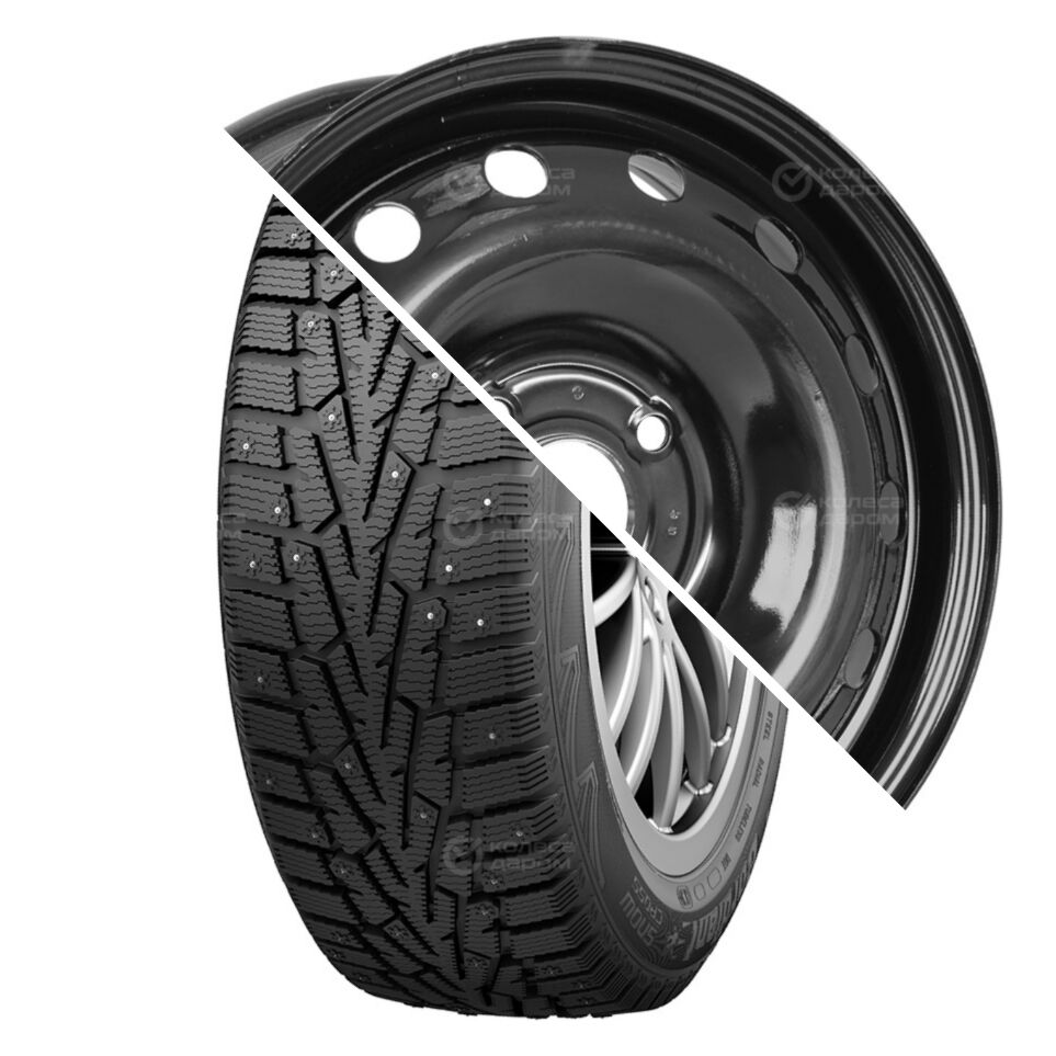 Trebl Snow Cross R15 185/65 92T шип   () + 64A50C TREBL R15x6 4x100 ET50 CB60.1 Black  Snow Cross R15 185/65 92T шип    + 64A50C TREBL R15x6 4x100 ET50 CB60.1 Black