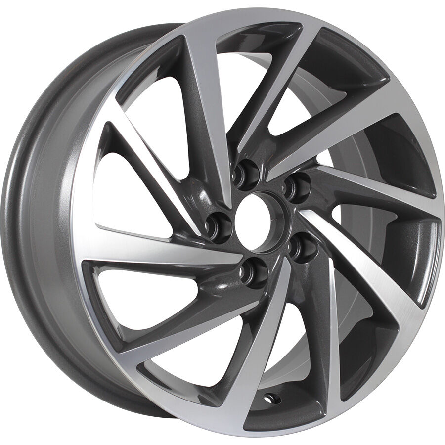 KDW KD1530 R15x6 5x100 ET38 CB57.1 Grey_Front_Polished (Мятый обод)***