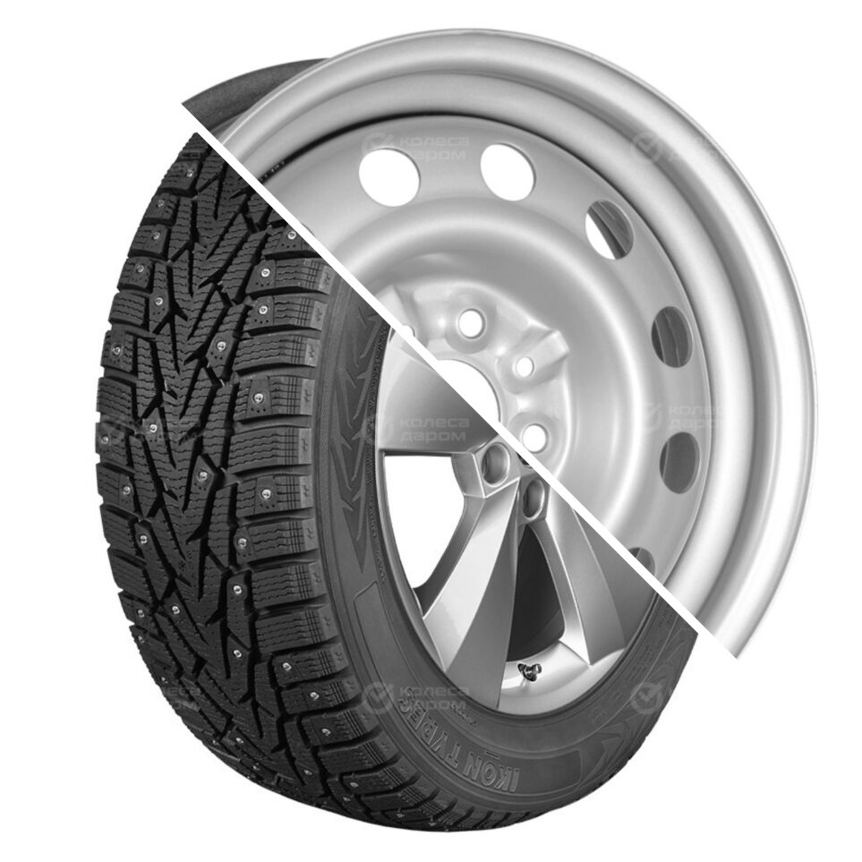 Character Ice 7 (Nordman 7) R14 175/65 86T шип XL+Тольятти ВАЗ 2112  R14x5.5 4x98 ET35 CB58.6 Silver R14 175/65 86T шип XL+R14x5.5 4x98 ET35 CB58.6 Silver
