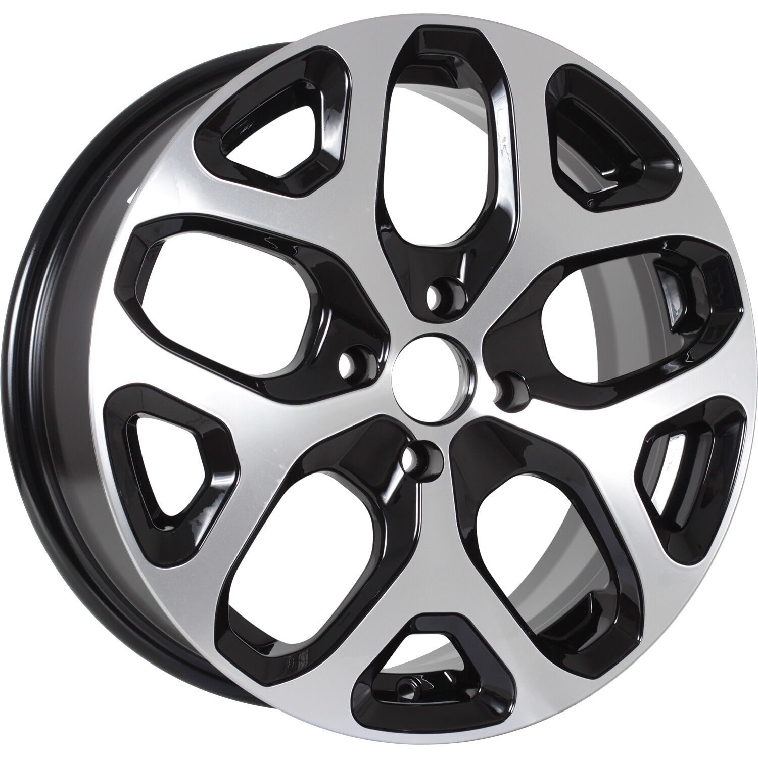 KDW KD1637 (ZV 16_Vesta) R16x6.5 4x100 ET50 CB60.1 Black_Front_Polished