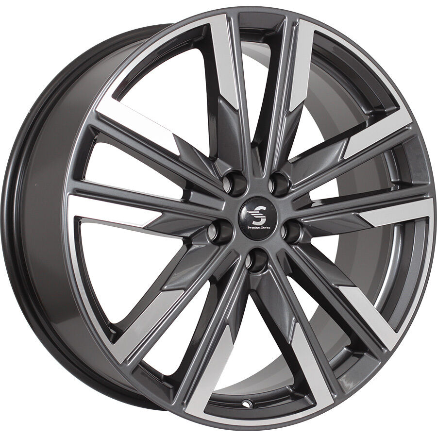 СКАД Premium Series КР014 (20_Audi Q5) R20x8 5x112 ET39 CB66.6 Diamond_black_gris (Мятый обод)*
