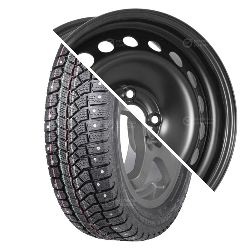 Viatti Brina Nordico (V-522) R15 185/65 88T шип+Логан 2 R15x6 4x100 ET40 CB60.1 Black R15 185/65 88T шип+R15x6 4x100 ET40 CB60.1 Black