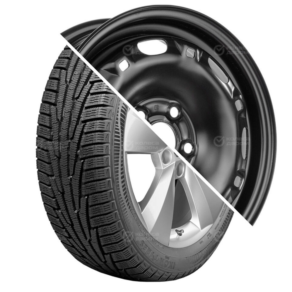 Ikon Character Snow 2 (Nordman RS2) R14 175/70 88R XL   () + 14016 R14x5 5x100 ET35 CB57.1 Black  Character Snow 2 (Nordman RS2) R14 175/70 88R XL    + 14016 R14x5 5x100 ET35 CB57.1 Black