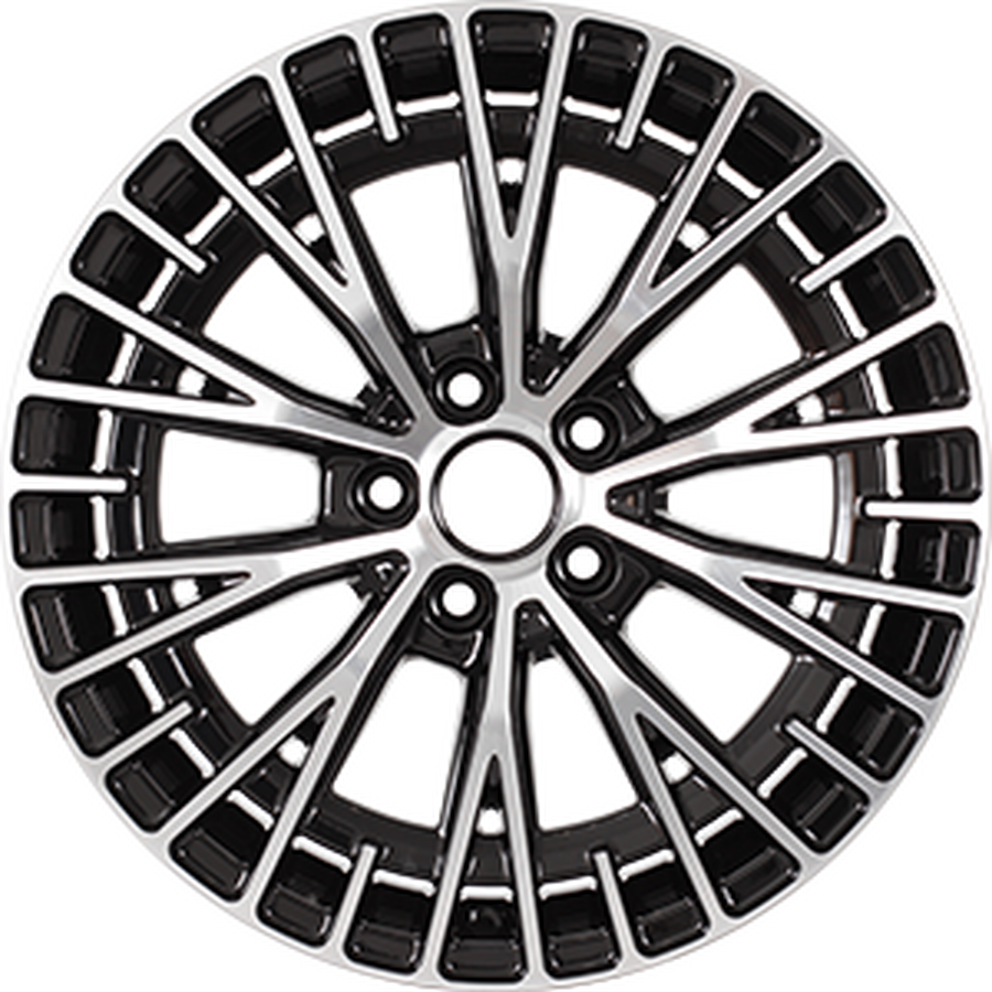 KDW KD1730 R17x7 5x112 ET40 CB57.1 Black_Front_Polished (Скол на ободе)*