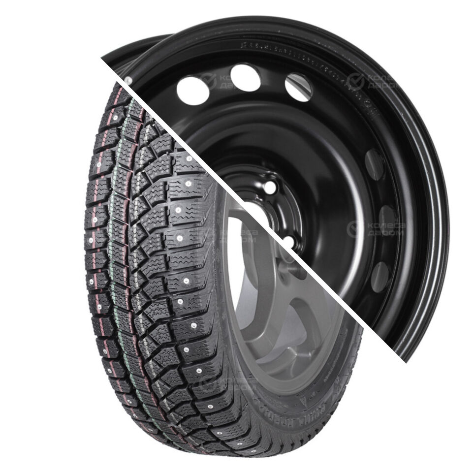 Brina Nordico (V-522) R16 205/60 92T шип   () + 75Z39Z Евразиа ТАПО R16x6.5 5x105 ET39 CB56.6 Black  Brina Nordico (V-522) R16 205/60 92T шип    + 75Z39Z Евразиа ТАПО R16x6.5 5x105 ET39 CB56.6 Black