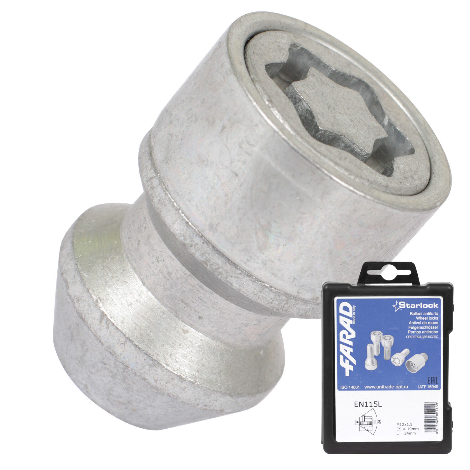 Farad Гайка секретная Farad 12х1,5х34 4+1 19 конус EN115L