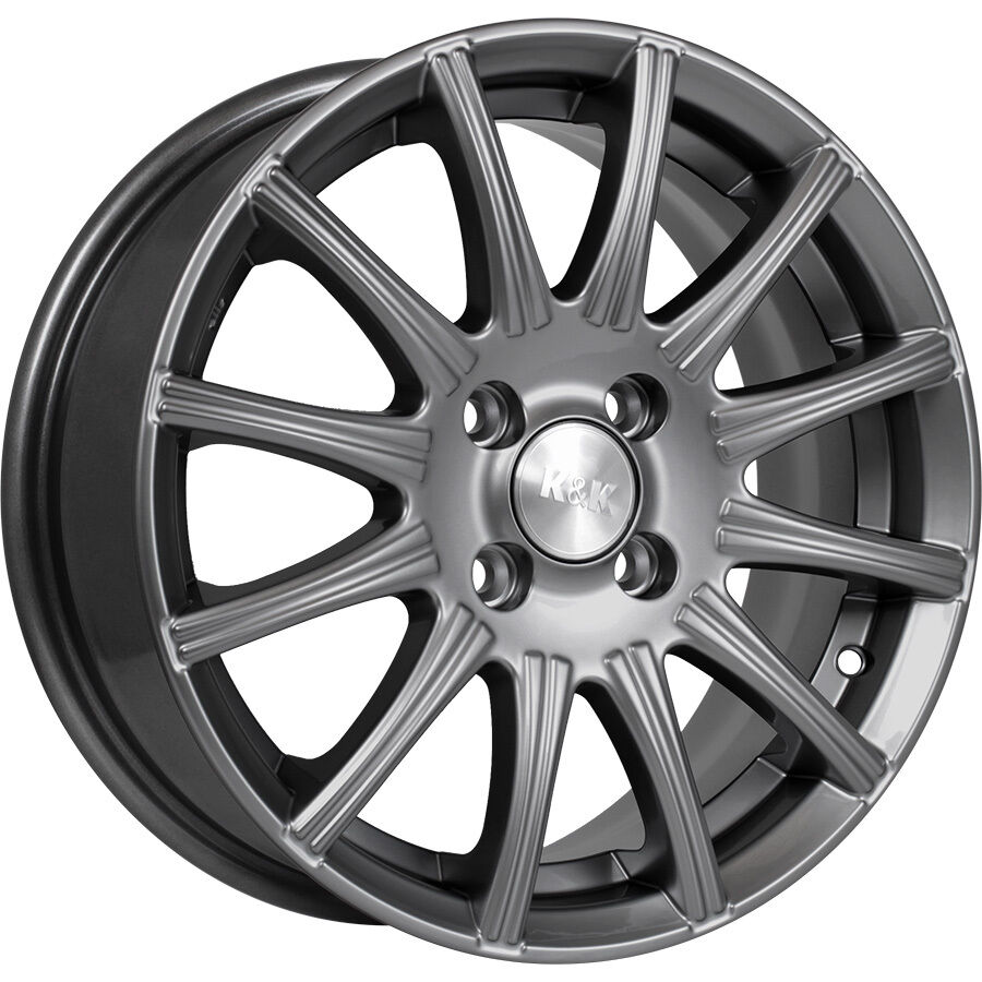 КиК Сиеста R15x6 4x100 ET35 CB67.1 Dark_platinum (Мятый обод)*