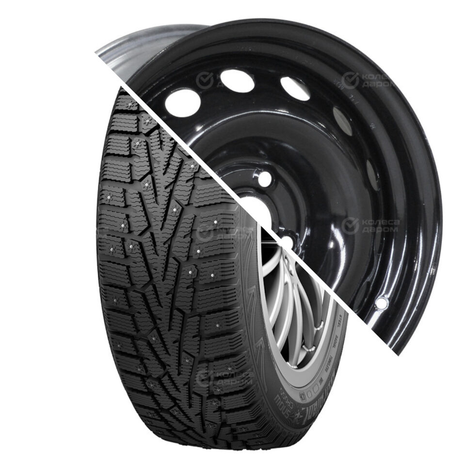 Trebl Snow Cross R15 185/65 92T шип   () + 8114 TREBL R15x6 4x100 ET48 CB54.1 Black  Snow Cross R15 185/65 92T шип    + 8114 TREBL R15x6 4x100 ET48 CB54.1 Black