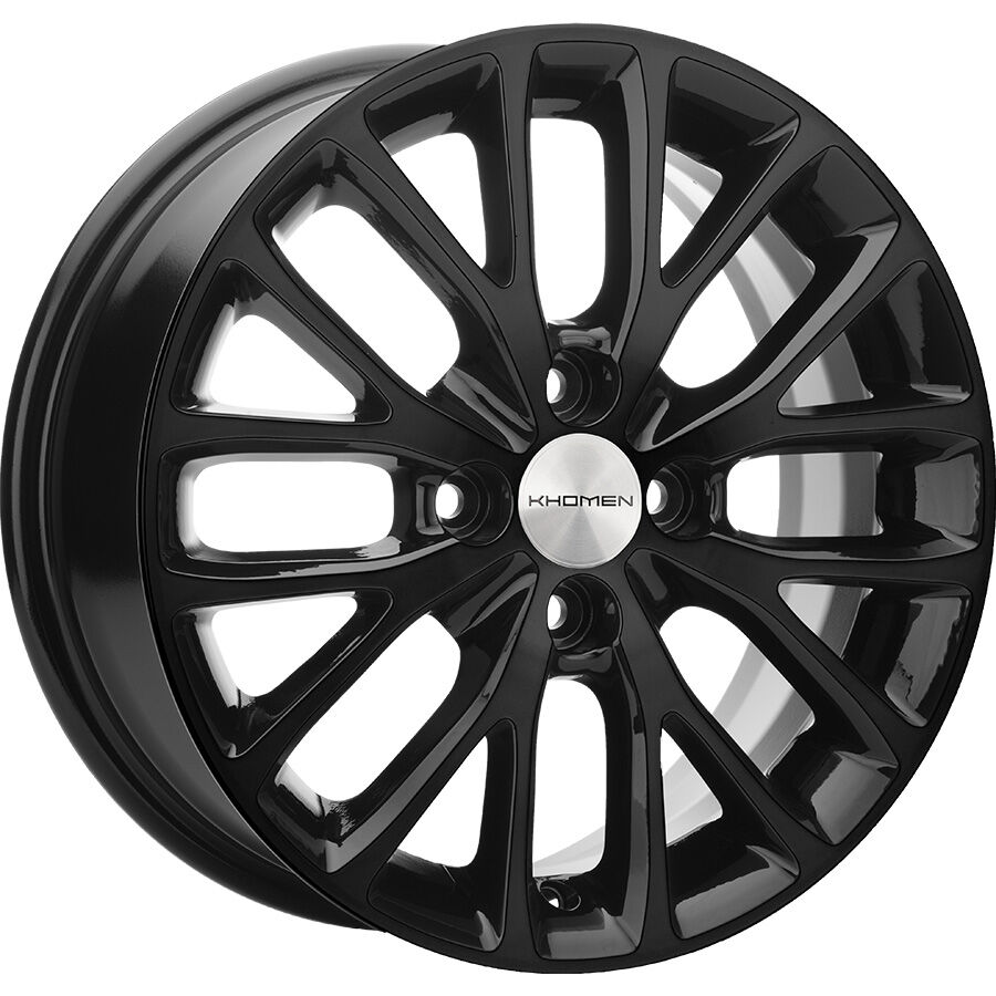 KHOMEN KHW1506 (Chevrolet Nexia) R15x6 4x100 ET45 CB56.6 Black