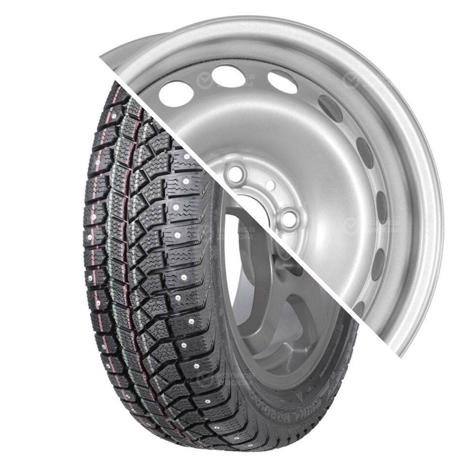Viatti Brina Nordico (V-522) R14 175/65 82T шип + ВАЗ 2170 (16 отверстий) R14x5.5 4x98 ET35 CB58.6 Silver R14 175/65 82T шип + R14x5.5 4x98 ET35 CB58.6 Silver