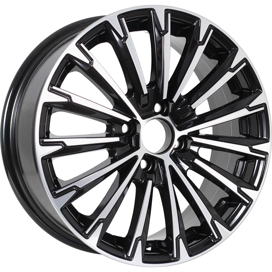 KDW KD1610 R16x6.5 4x100 ET50 CB60.1 Black_Front_Polished (Следы монтажа + Мятый обод + Дефект ЛКП)*