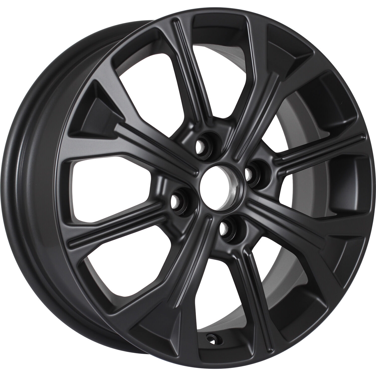 KDW KD1549 (15_Rio FB_FL) R15x6 4x100 ET46 CB54.1 Matt_Black_Painted