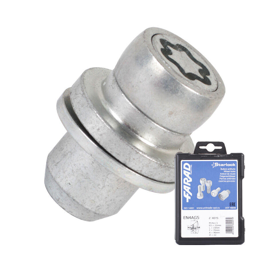 Farad Гайка секретная Farad 14х1,5х46 4+1 22 пресс/шайба EN4AG5/2