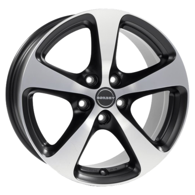 Borbet 7x16/5x115 ET40 D70,1 CC Black Polished Glossy