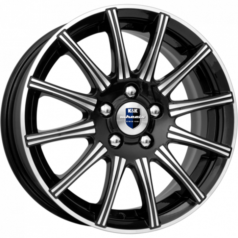 K&K 5x13/4x98 ET38 D58,5 Сиеста (КС477) Алмаз черный