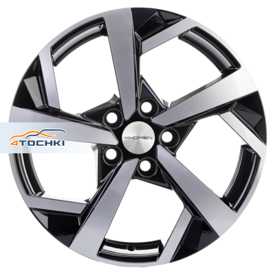 Khomen Wheels 7x17/5x112 ET43 D57,1 KHW1712 (Karoq/Octavia/Passat/Tiguan) Black-FP