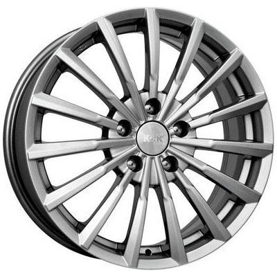 K&K 7x17/4x100 ET41 D60,1 Акцент (КС562) Дарк платинум