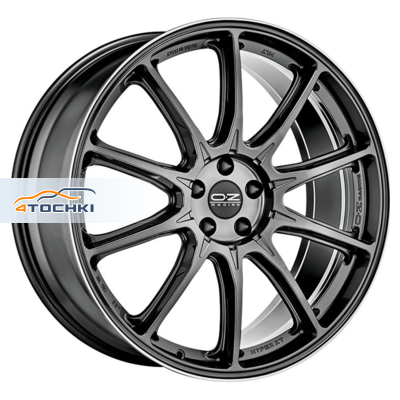 OZ 9x21/5x112 ET37 D79 Hyper XT HLT Star Graphite Diamond Lip
