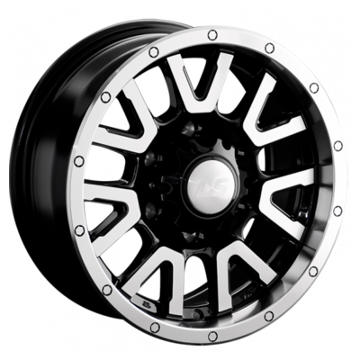LS 7x15/6x139,7 ET10 D106,1 1288 BKF (конус, Колпак+лого)