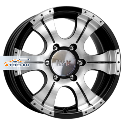 K&K 8x16/6x139,7 ET0 D111,6 Байконур (КС465М) Алмаз черный