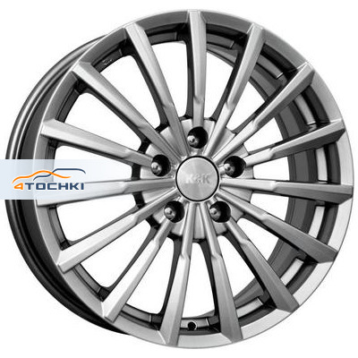 K&K 7x17/5x112 ET45 D66,6 Акцент (КС562) Дарк платинум