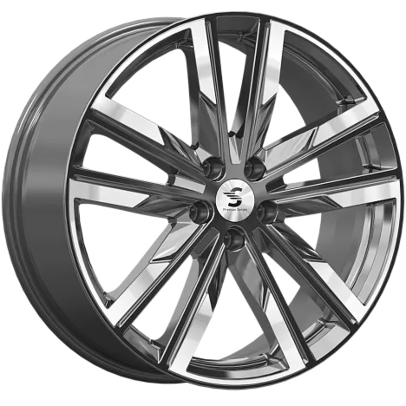 Premium Series 8x20/5x112 ET28 D66,6 КР014 (Audi Q7) Diamond Gloss Graphite (79383)