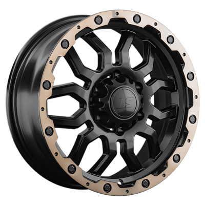 LS 7,5x17/6x139,7 ET30 D106,1 1285 BKS+BZSL (конус, Колпак+лого)