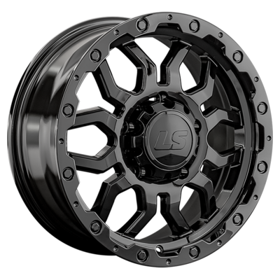 LS 8x17/5x150 ET45 D110,1 1285 BK (конус, Колпак+лого)