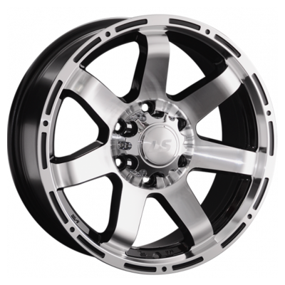 LS 7,5x17/6x139,7 ET25 D106,1 1289 BKF (конус, Колпак+лого)
