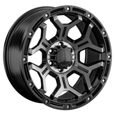 LS FlowForming 9x20/6x114,3 ET25 D67,1 RC68 BKF (конус, Колпак+лого)