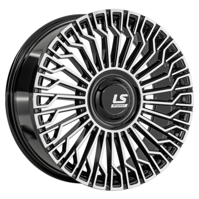 LS FlowForming 8,5x20/6x139,7 ET25 D106,1 RC99 BKF (конус, Колпак+лого)