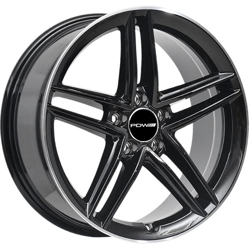 PDW 7,5x18/5x112 ET35 D66,56 FF2127 Gloss Black Machine Edge (PDW)