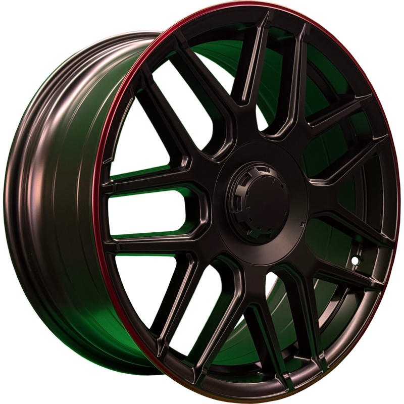 PDW 8,5x19/5x130 ET38 D66,6 L5424 Satin Black Red Lip (PDW)