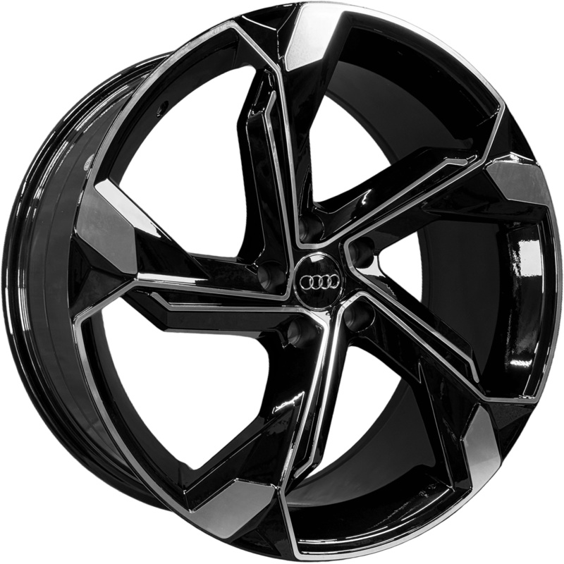 Hengder 9x20/5x112 ET37 D66,45 5108 Clear powder gloss black machined face (HNGD)