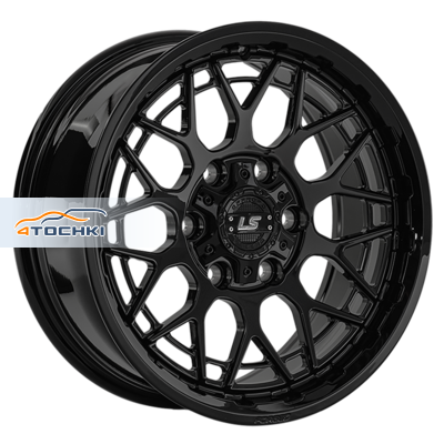 LS Forged 9x17/6x139,7 ET20 D106,1 LS FG52 BK (конус, Колпак+лого)