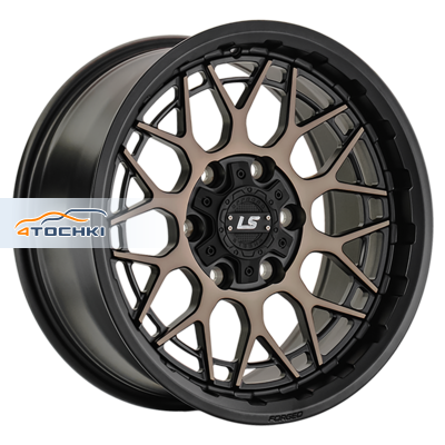 LS Forged 9x17/6x139,7 ET20 D106,1 LS FG52 MB+LYSF (конус, Колпак+лого)